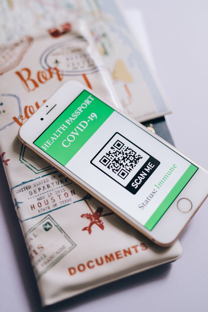 A QR Code on a Smartphone